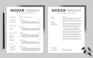 Clean Resume Design & Cover letter