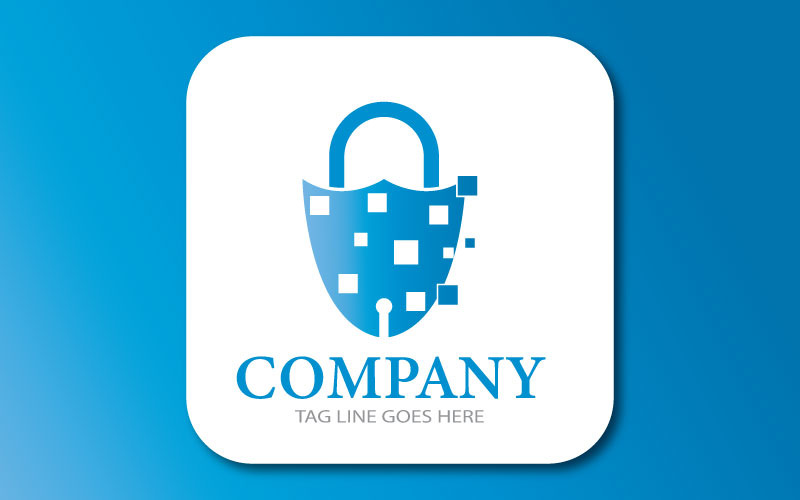 Digital Security Logo For Businesses and Companies Logo Template