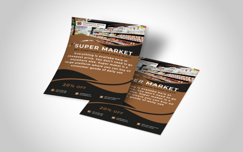 Super Market Flyer Template Corporate Identity