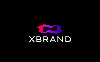 Bold X Gradient Logo Graphic