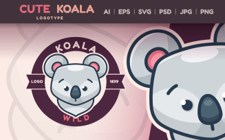 Cartoon Character Animal Koala - Logotype