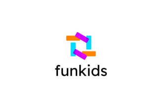 Fun Kids Flat Blocks Shape Logo