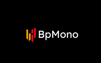 Monogram Letter Clever B P Logo