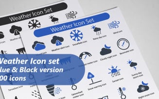 Weather Glyph Icon Set template