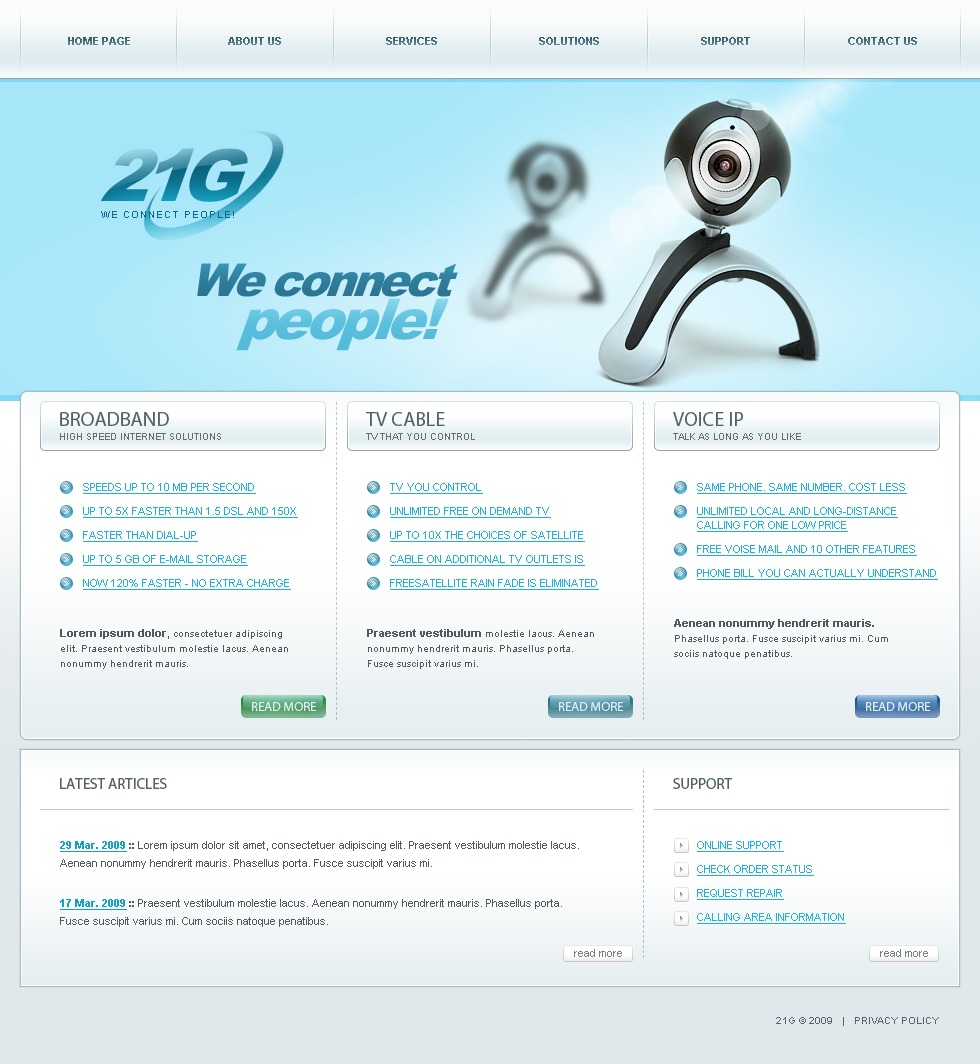 Communications Website Template #22808 Communications Website Template #22808