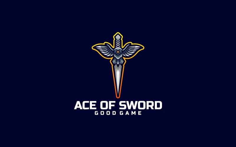 Ace Of Sword Sports Logo Logo Template