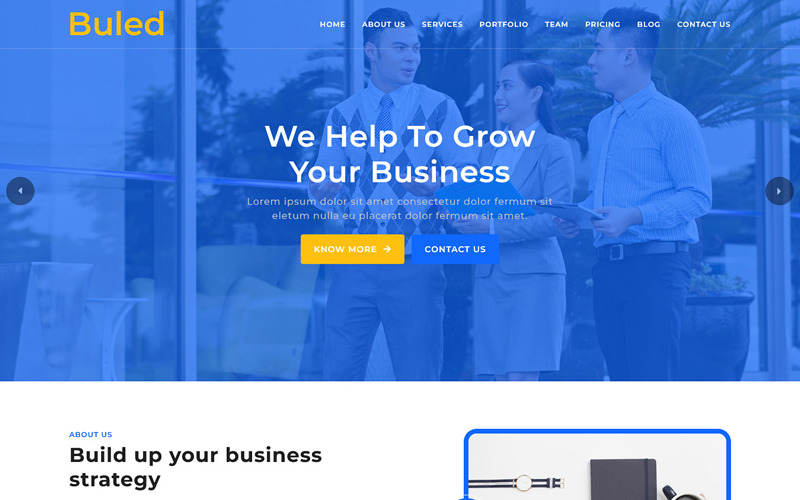 Buled is a One Page Business HTML5 Template Landing Page Template