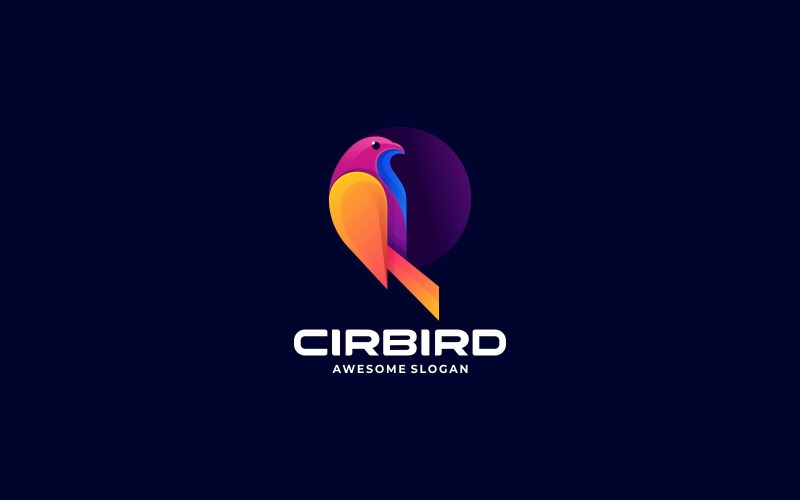 Circle Bird Colorful Logo Logo Template