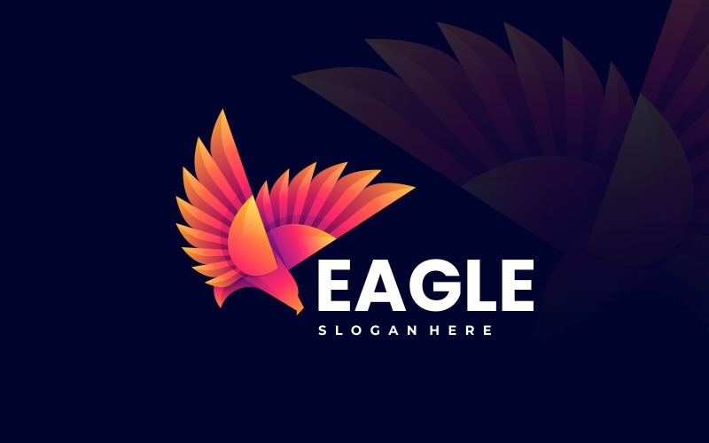 Eagle Gradient Colorful Logo Design Logo Template