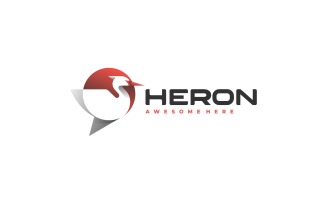 Heron Simple Logo Template
