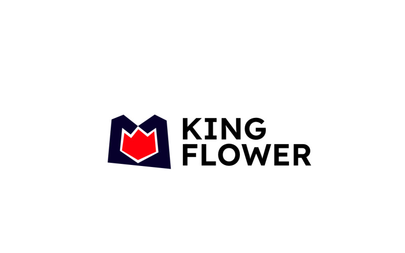 King Flower Queen Logo Graphic Logo Template
