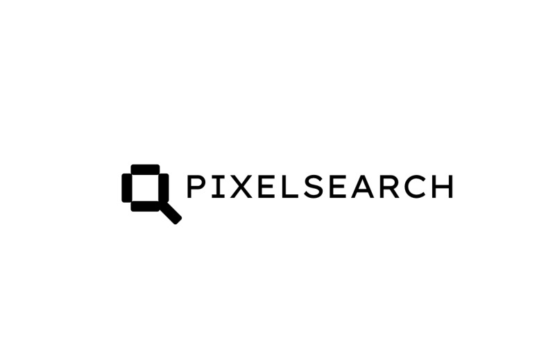Pixel Search Logo Graphic Logo Template