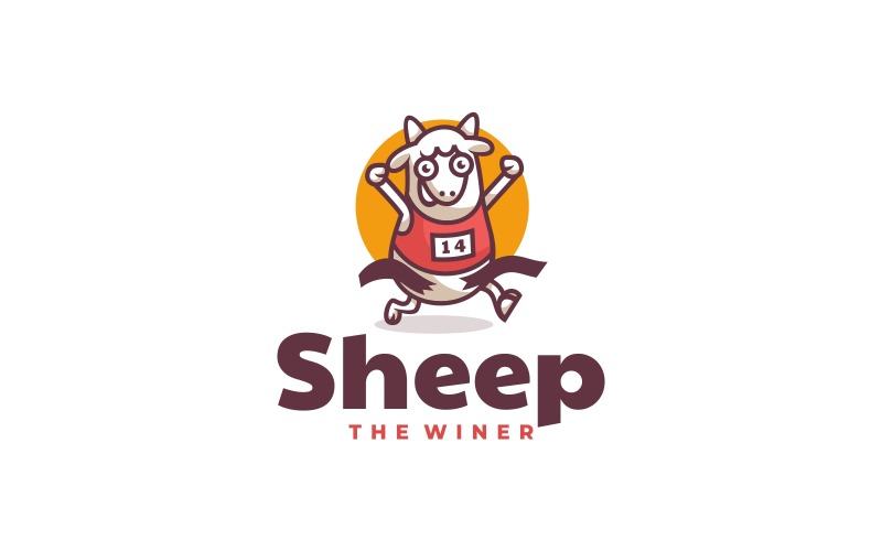 Sheep Cartoon Logo Design Logo Template
