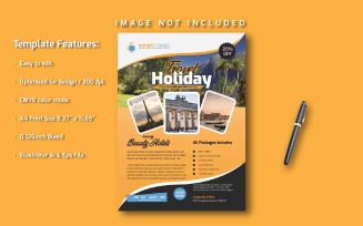 Travel Holiday Flyer Template Design