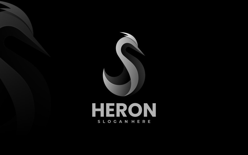 Vector Heron Gradient Logo Style Logo Template