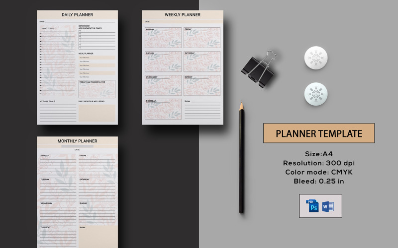 Daily, Weekly , Monthly Planner