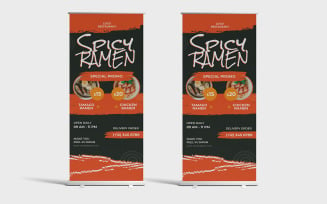Food Roll Up Banner Template