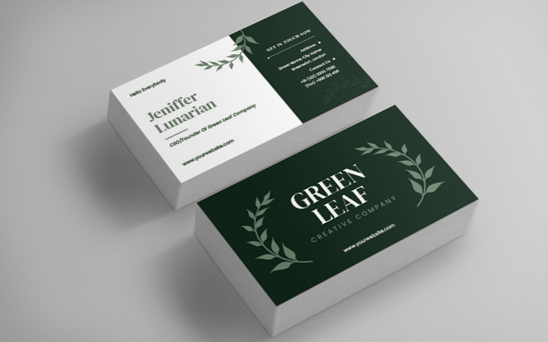 Nature Business Card Template Corporate Identity