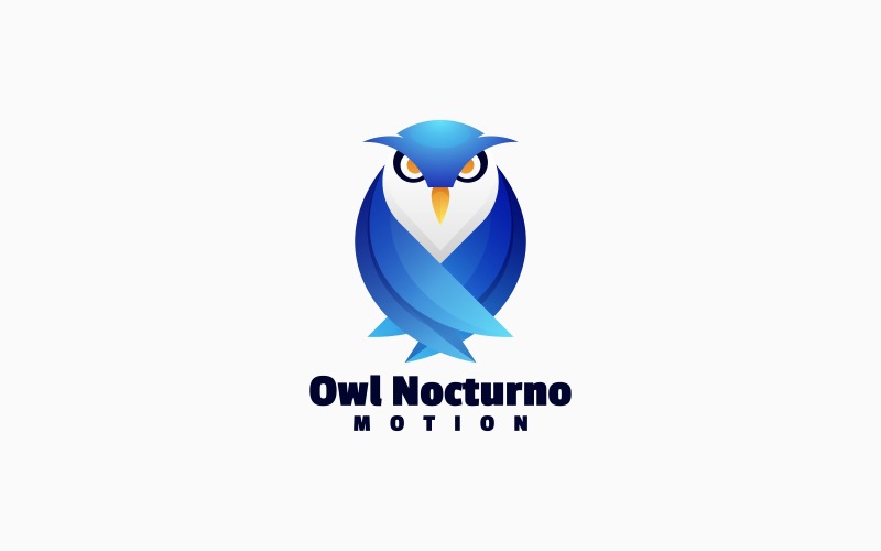 Owl Nocturnal Gradient Logo Logo Template
