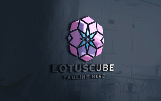 Professional Lotus Cube Logo