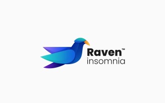 Raven Gradient Logo Style