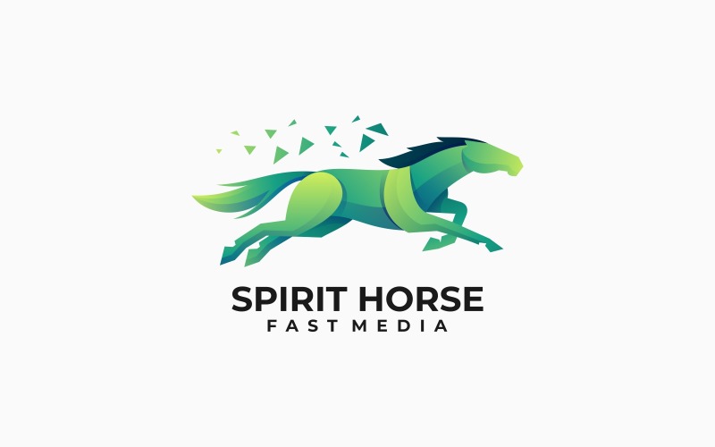 Spirit Horse Gradient Logo Logo Template