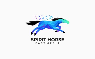 Spirit Horse Low Poly Logo