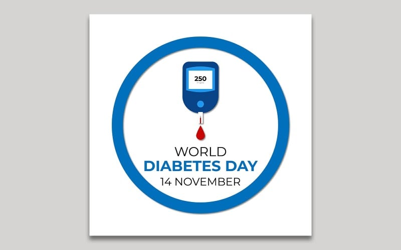 World Diabetes Day Flat Design Illustration