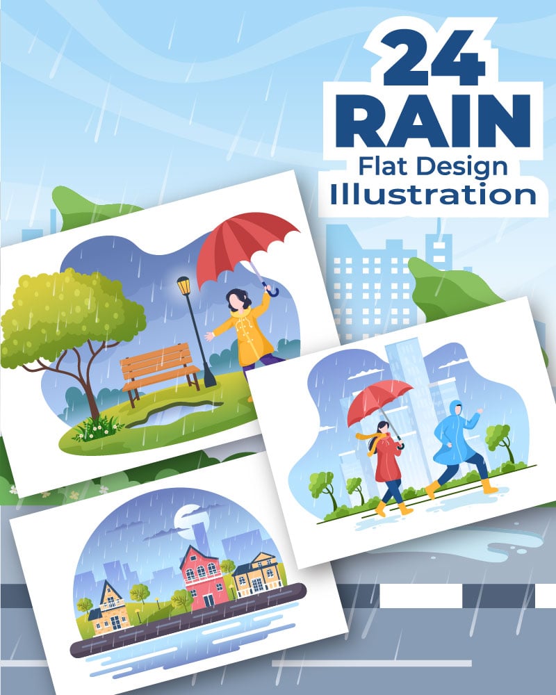 Kit Graphique #228200 Rain Weather Divers Modles Web - Logo template Preview