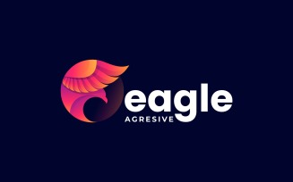 Circle Eagle Gradient Colorful Logo