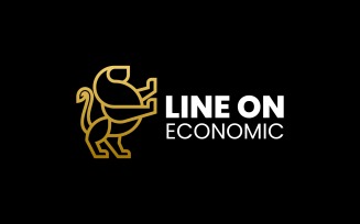 Lion Line Art Logo Template