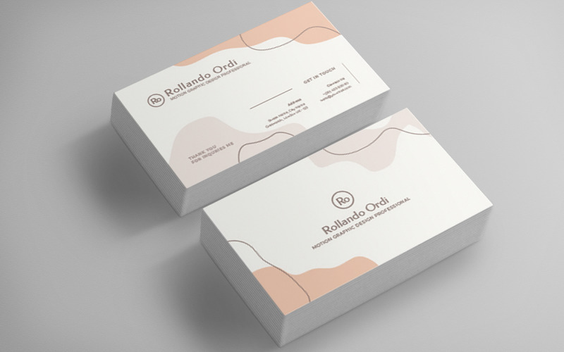 Minimalist Business Card Template Corporate Identity