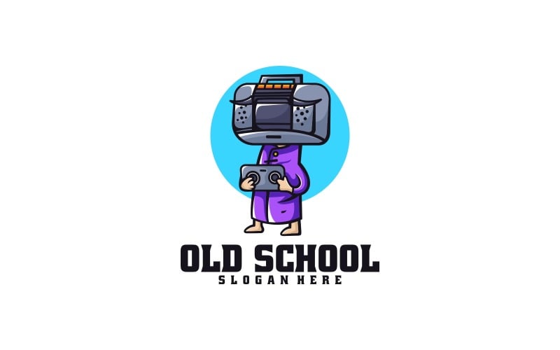 Old School Simple Mascot Logo Logo Template