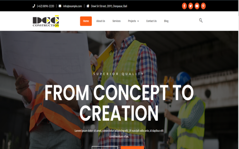 Dcc- Contractor & Building Construction Elementor Template Kit