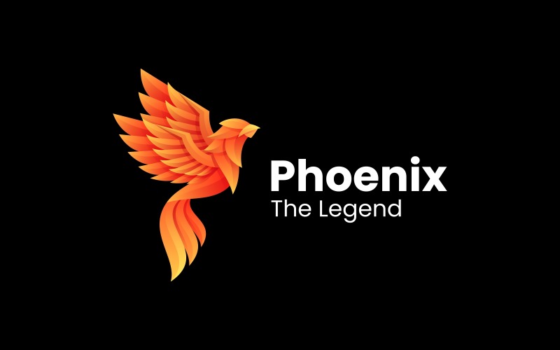 Phoenix The Legend Gradient Logo Logo Template