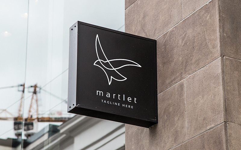 Professional Martlet Bird Logo Logo Template