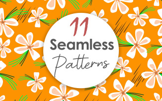 11 Seamless Print Ready Pattern - 6 Floral and 5 Tribal design.