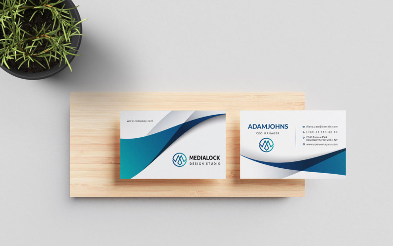 Business Card Template 008 Corporate Identity