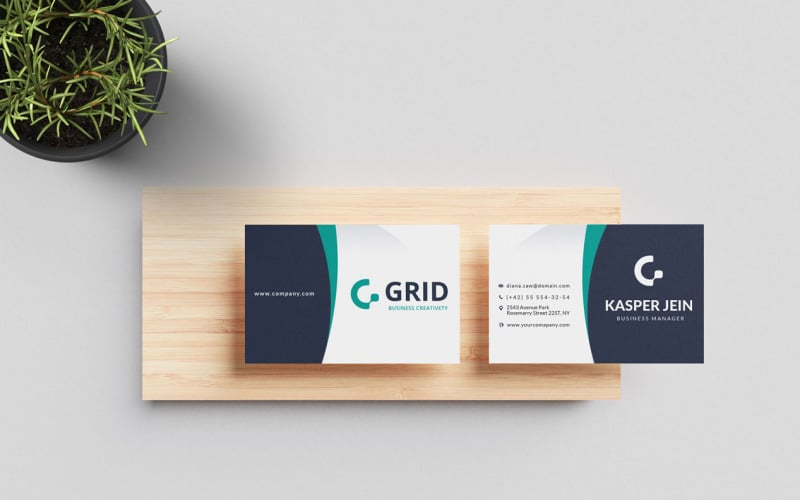Business Card Template 010 Corporate Identity