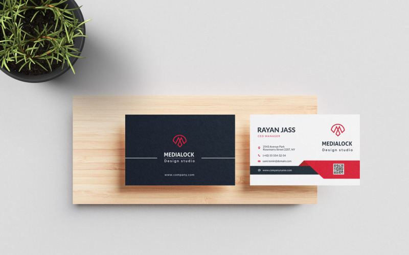 Business Card Template 011 Corporate Identity