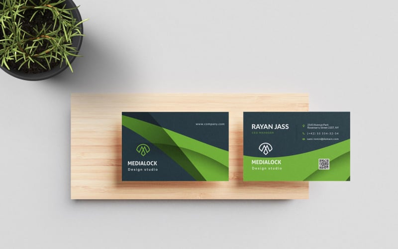 Business Card Template 012 Corporate Identity