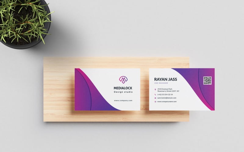 Business Card Template 016 Corporate Identity