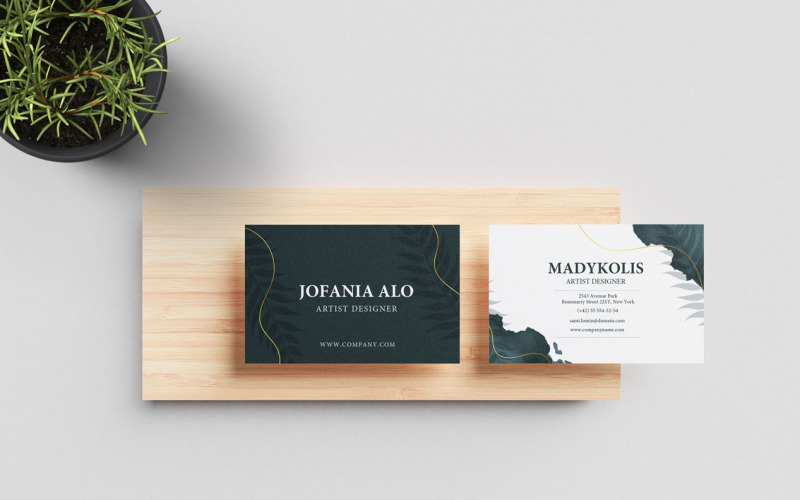 Business Card Template 017 Corporate Identity