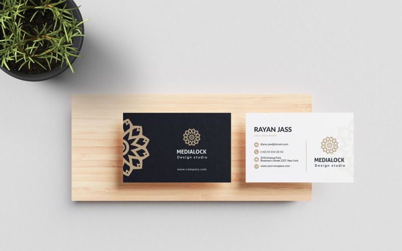 Business Card Template 019 Corporate Identity