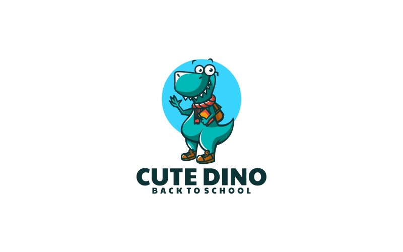 Cute Dino Cartoon Logo Style Logo Template