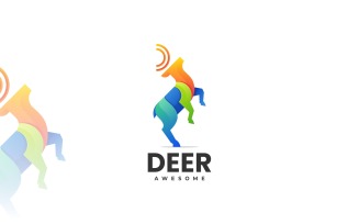 Deer Colorful Logo Design