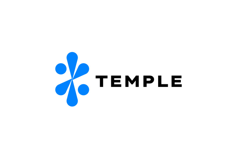 Dot Blue Tech Simple Modern Techno Logo Logo Template