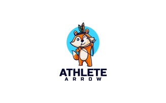 Fox Athlete Arrow Cartoon Logo