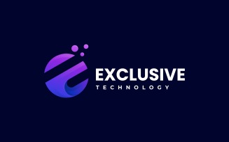 Letter E - Exclusive Gradient Logo
