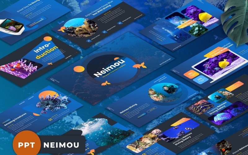 Neimou - Diving Sport Powerpoint PowerPoint Template